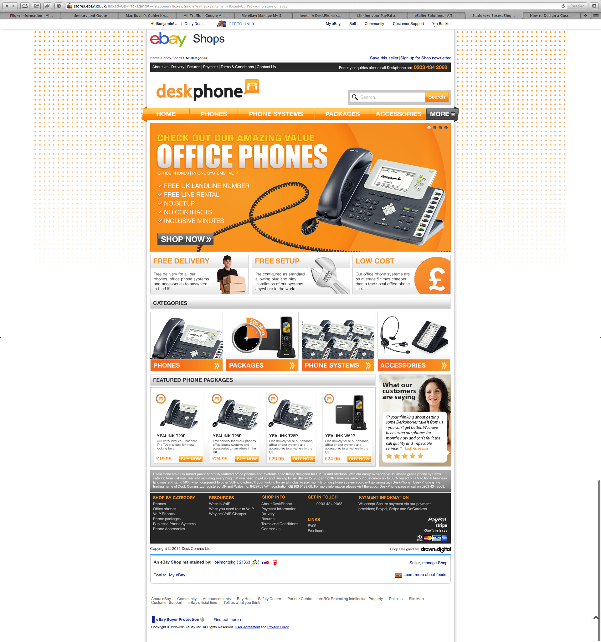 Orange Ebay Store Design - DeskPhone